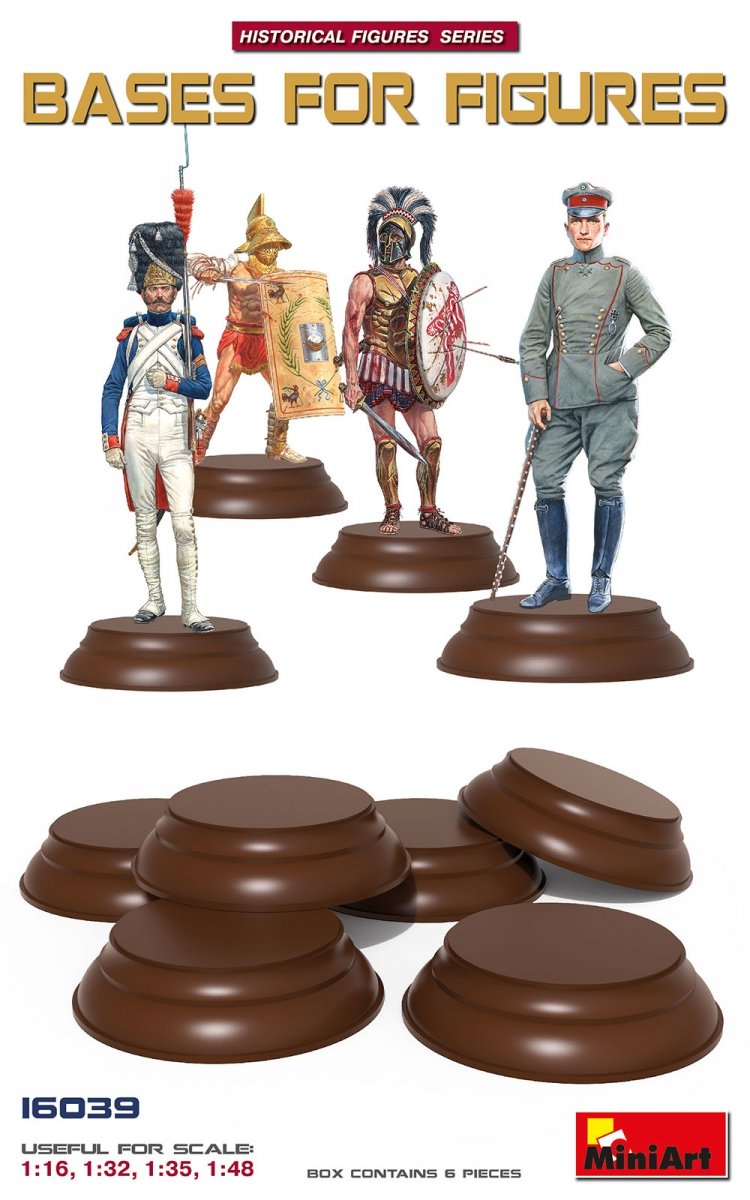 MiniArt 16039 BASES FOR FIGURES 6 PCS 1/16