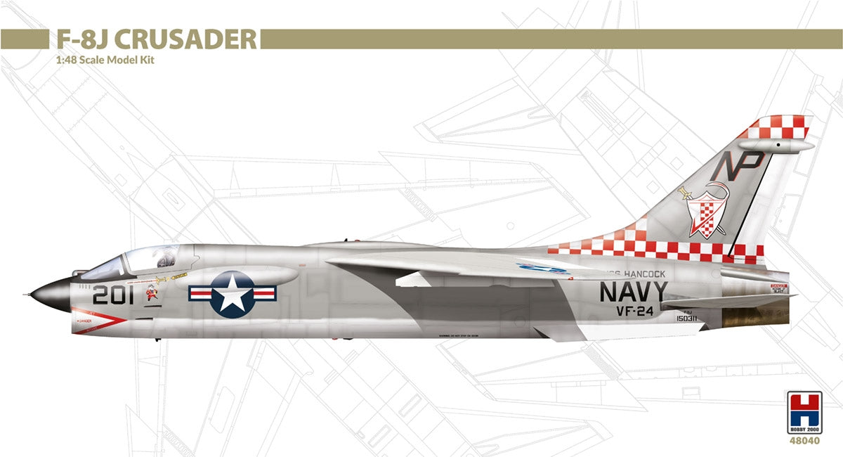 Hobby 2000 48040 F-8J Crusader ( Hasegawa + CARTOGRAF + MASKS ) 1/48