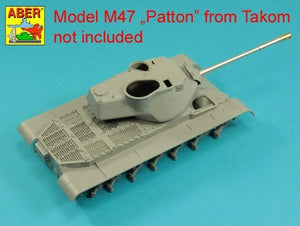 Aber 35L-284 90mm M-36 with cylindrical brake for American M47 Patton tank without mantlet cover Takom/Italeri 1/35 – imagen 9