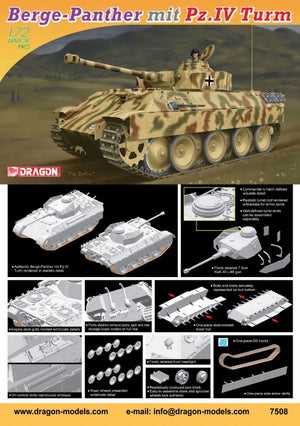 Dragon 7508 Berge-Panther with Pz.Kpfw.IV Turm (1/72) – image 2