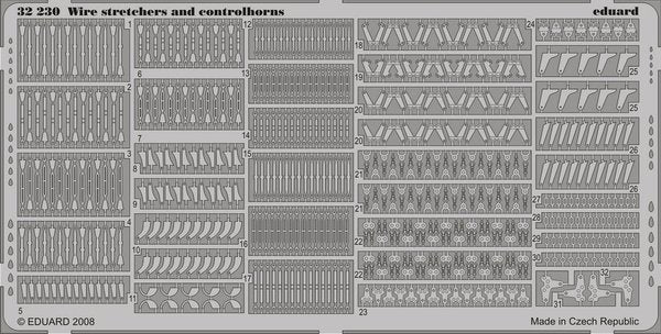 Eduard 32230 Wire Stretchers &amp; Controlhorns 1/32