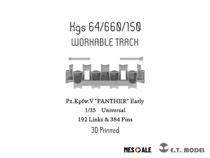 ET Model P35-002 P35-002 WWII German Pz.Kpfw.V "PANTHER" Early Workable Track (3D Printed) 1/35