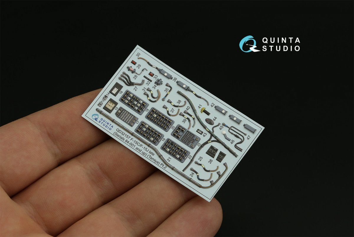 Quinta Studio QD32157 F-15C Late/F-15J late 3D-Printed &amp;amp; colored Interior on decal paper (Tamiya) 1/32 – image 4