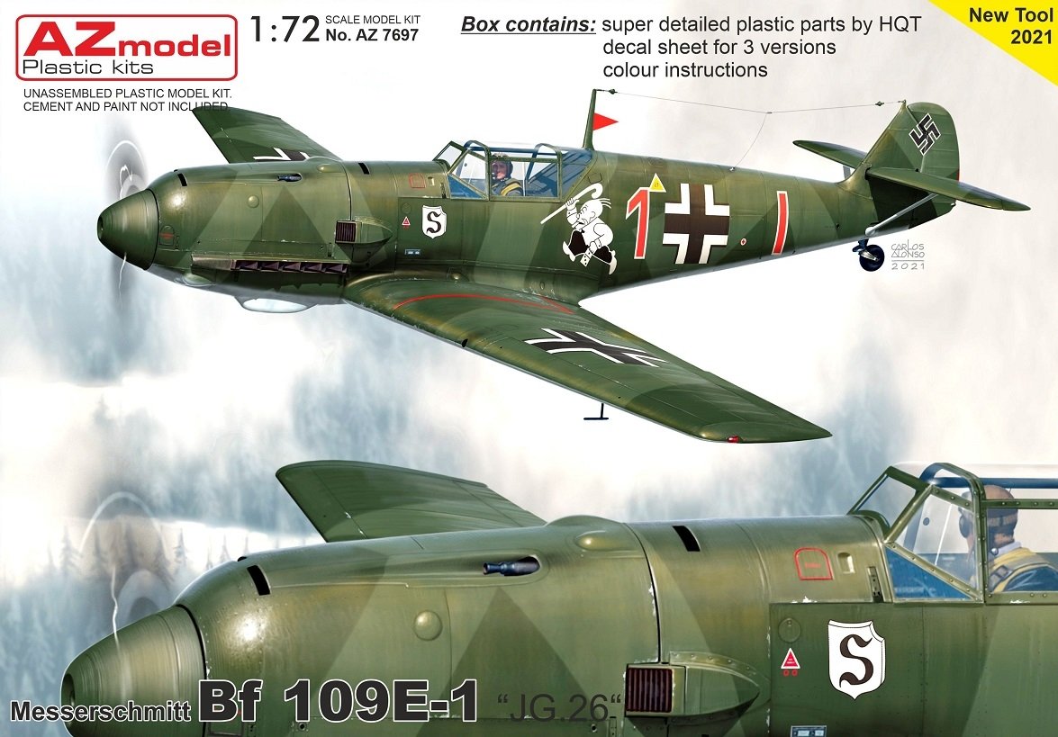 AZ Model AZ7697 Bf 109E-1 “JG.26” 1/72