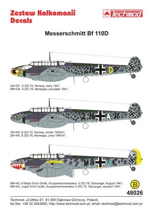 Techmod 48026 - Messerschmitt Bf 110D 1/48 – image 2