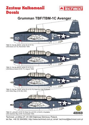 Techmod 48069 - Grumman TBM-1C Avenger 1/48 – Bild 2