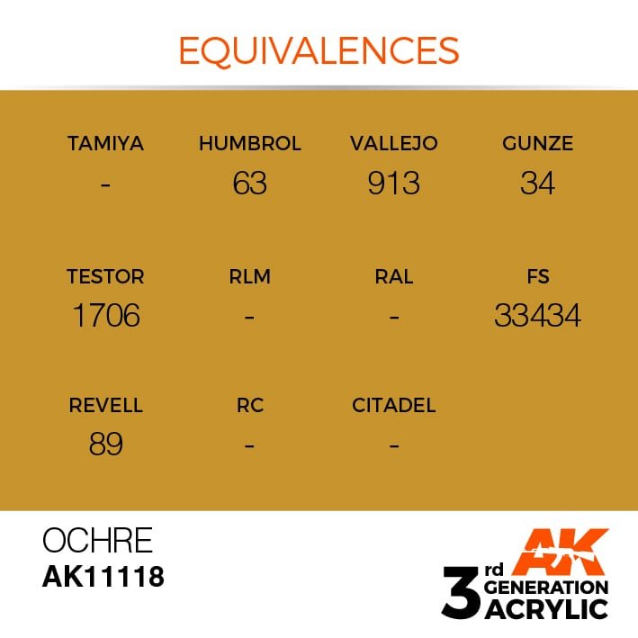 AK Interactive AK11118 OCHRE – STANDARD 17ml – image 3