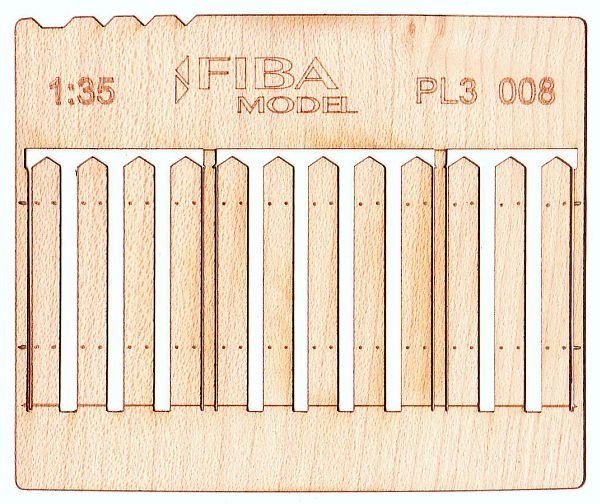 Model scene PL3-008 Wooden fence type 8 Drewniany płot 1/35