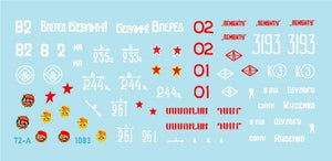 Star Decals 72-A1083 Soviet T-34-85 tanks 1944-45. 1944-45. Flattened 1944 turret and Factory 183 Nizhni Tagil turret. 1/72 – obrázek 2