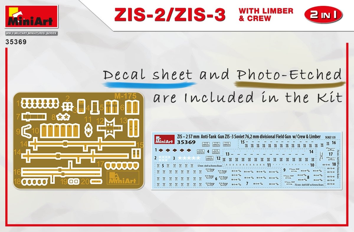 MiniArt 35369 ZiS-2/ZiS-3 with Limber &amp;amp; Crew 1/35 – Bild 4