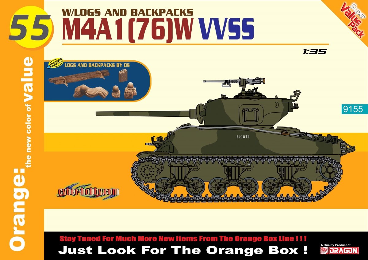 Cyber ​​Hobby 9155 M4A1(76)W VVSS + Logs And Backpacks 1/35