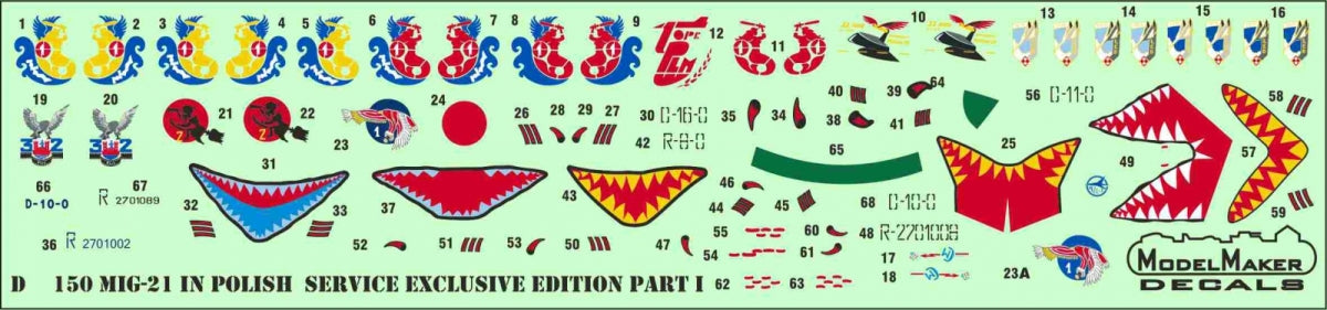 ModelMaker Decals D48150 MiG-21 in Polish service Exclusive edition part I 1/48 – Bild 4
