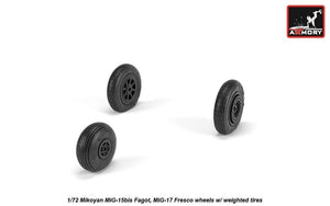 Armory Models AW72054 Mikoyan MiG-15bis Fagot (late) / MiG-17 Fresco wheels w/ weighted tires 1/72 – Bild 2