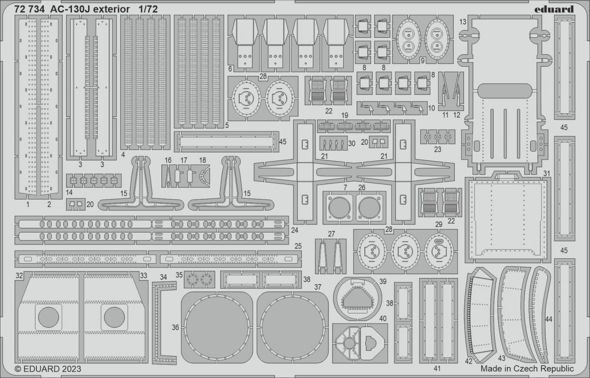 Eduard BIG72178 AC-130J PART I ZVEZDA 1/72 – immagine 3