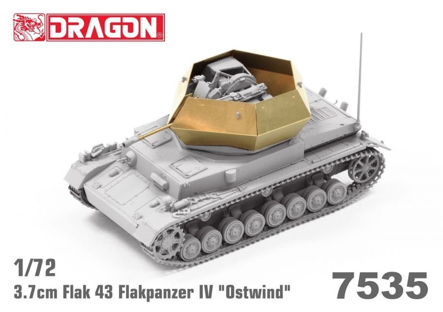 Dragon 7535 3.7cm FlaK 43 Flakpanzer IV &amp;quot;Ostwind&amp;quot; 1/72 – obrázek 6