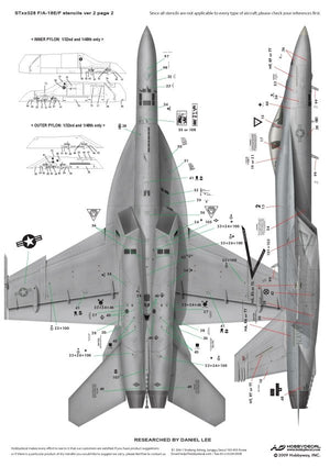 HobbyDecal ST48028V2 F/A-18E/F Stencils ver 2 1/48 – image 3