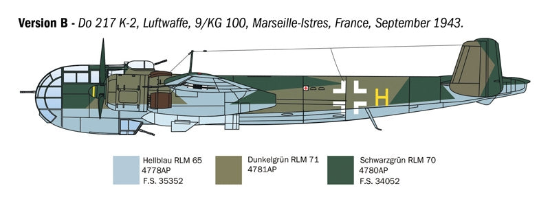 Italeri 1488 DO 217 K-1/K-2 with FRITZ X 1/72