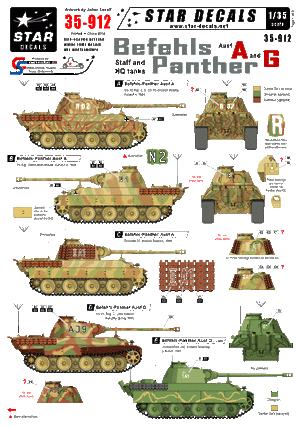 Star Decals 35-912 Befehls-Panther Ausf A et G 1/35