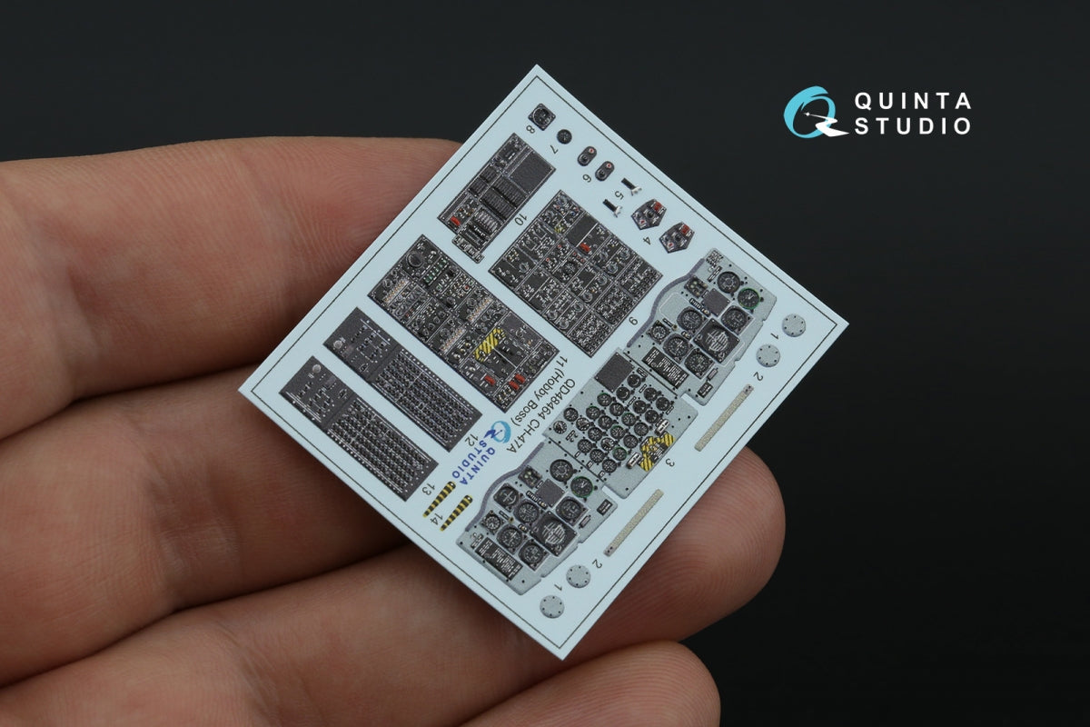 Quinta Studio QD48464 CH-47A 3D-Printed colored Interior on decal paper (HobbyBoss) 1/48 – obrázek 6