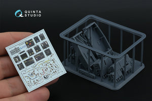 Quinta Studio QD+35144 AH-64A forward avionics bays 3D-Printed &amp;amp; colored Interior on decal paper (Trumpeter) (with 3D-printed resin parts) 1/35 – immagine 2