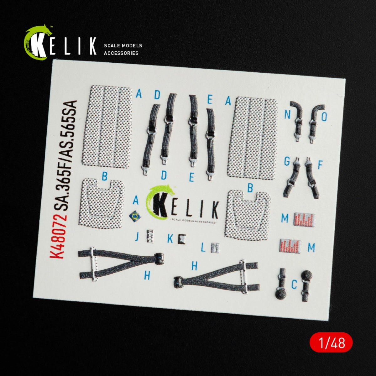 KELIK K48072 DAUPHIN II SA.365F / AS.565SA INTERIOR 3D DECALS FOR KITTY HAWK / ZIMIMODEL KIT 1/48 – image 3