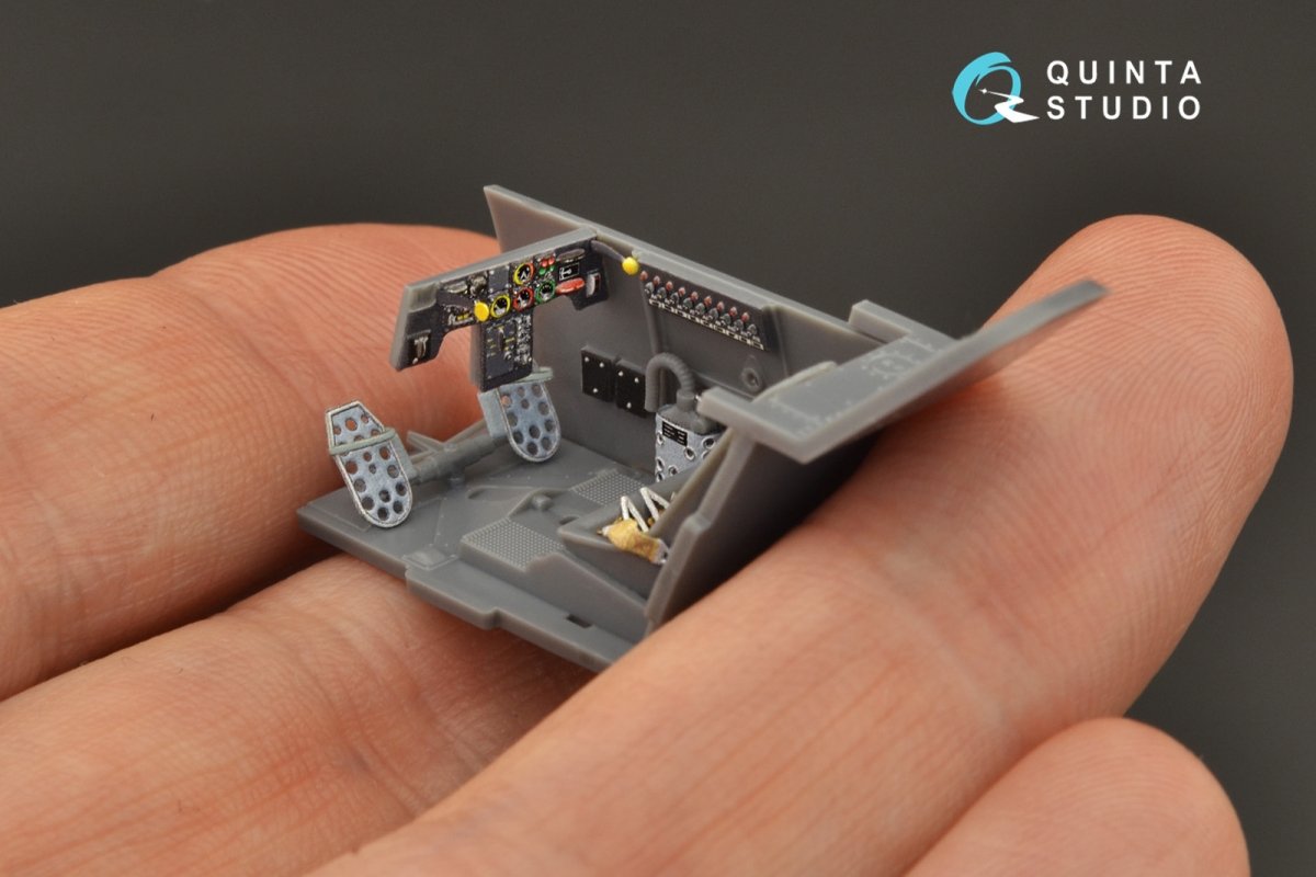 Quinta Studio QD48240 Bf 109E-3/4 3D-Printed &amp;amp; colored Interior on decal paper (Wingsy kits) 1/48 – immagine 6