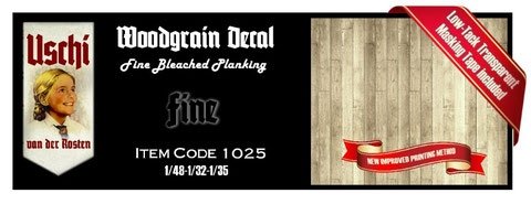 Uschi 1025 Wood Grain Decal Fine Bleached Planking