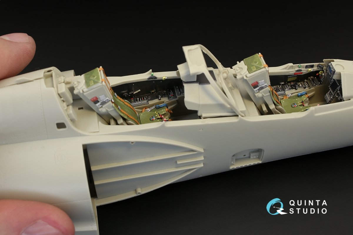 Intérieur imprimé en 3D et coloré sur papier décalcomanie pour le kit Kitty Hawk (QD32014 de Quinta Studio, pour le Mirage 2000B-5 (2000-5BGM Mk2)) à l&amp;#39;échelle 1/32 – image 6