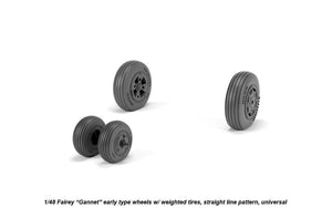 Armory Models AW48410 Fairey Gannet early type wheels w/ weighted tires of straight tire pattern 1/48 – Bild 2