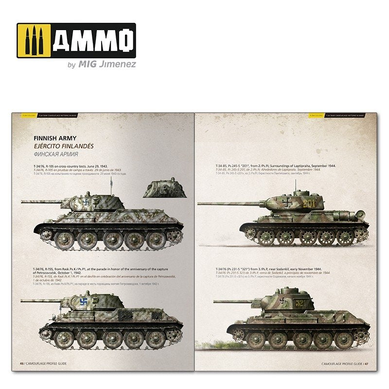 Munitions Mig Jimenez 6145 Couleurs T-34. Motifs de camouflage du char T-34 pendant la Seconde Guerre mondiale (Multilingue) – image 4