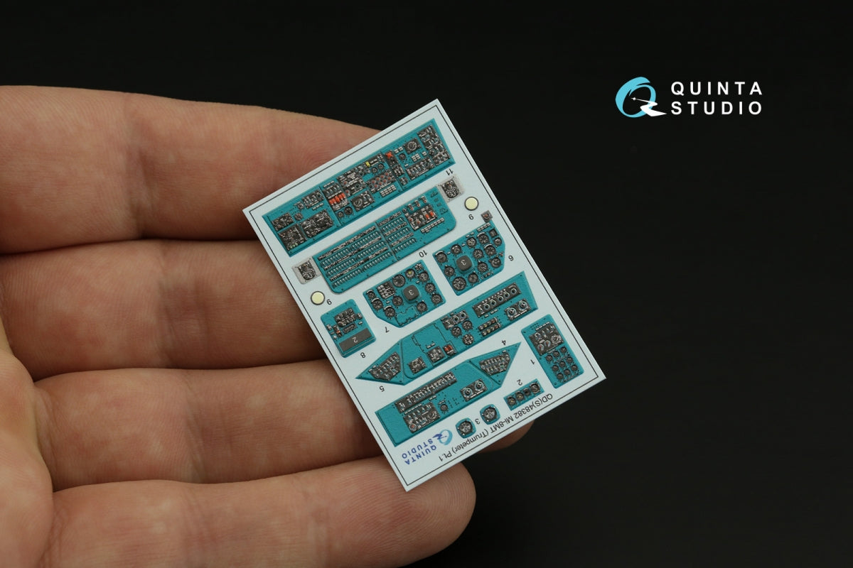 Quinta Studio QD48382 Mi-8MT 3D-Printed &amp;amp; colored Interior on decal paper (Trumpeter) 1/48 – immagine 7