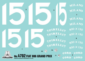 Italeri 4702 FIAT 806 GRAND PRIX 1/12 – image 24