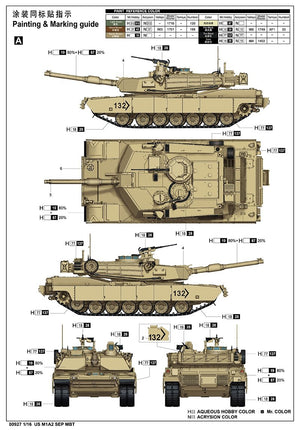 Trumpeter 00927 US M1A2 SEP MBT 1/16 – obrázek 4