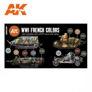 AK Interactive AK11660 3G WWI FRENCH AFV COLORS 6x17 ml – Bild 2