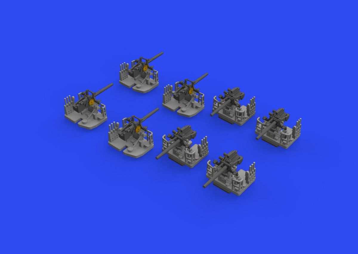Eduard 653008 5&amp;quot;/25 caliber gun Mk.10 PRINT 1/350 – obrázek 3