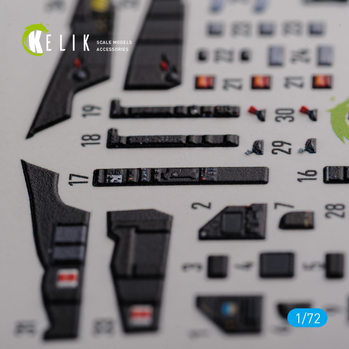 KELIK K72120 Mirage 2000D interior 3D decals forModelSvit kit 1/72 – image 3