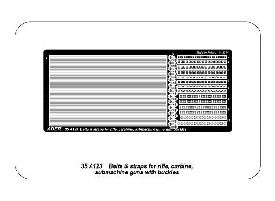 Aber 35A123 Belts and straps for rifle, carbine, submachine guns with buckles 1/35 – image 7