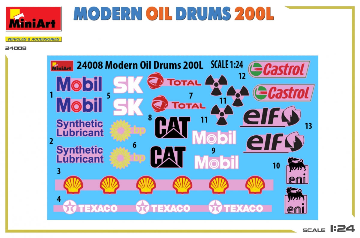 MiniArt 24008 MODERN OIL DRUMS 200L 1/24 – imagen 2