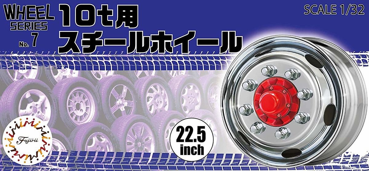 Roue en acier Fujimi 193489 pour 10 dents, 22,5 pouces, 1/24