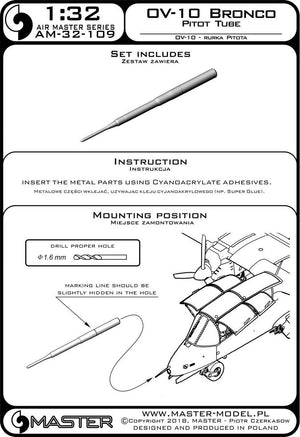 Master AM-32-109 OV-10 Bronco – Pitot Tube (1/32) – image 3