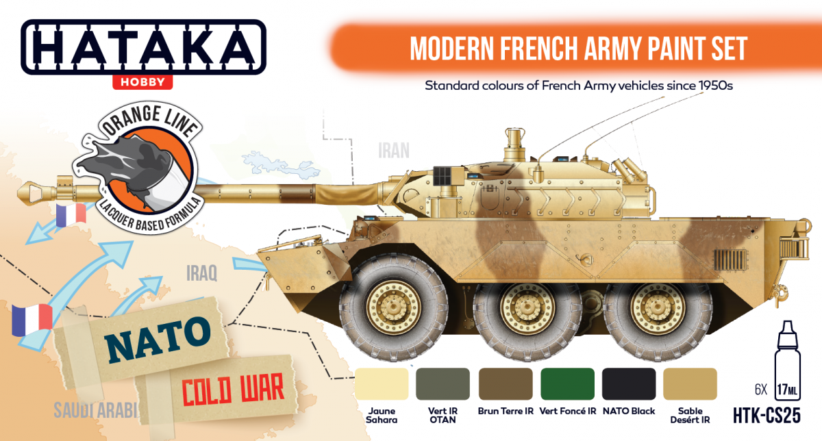 Hataka HTK-CS25 Modern French Army paint set 6x17ml – Bild 2