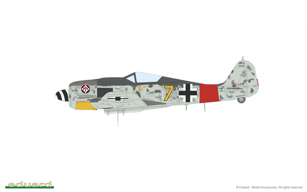 Eduard 7463 Fw 190A-8 standard wings 1/72 – immagine 9