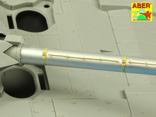 Aber 35 L-187 Armament for Russian Main Battle Tank T-14 ARMATA barrel for 125 mm 2A82-1M cannon &amp;amp; barrel for 12.7 mm Kord AA MG 1/35 – obrázek 10