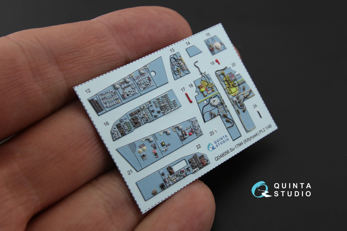 Quinta Studio QD48056 Su-17M4/22M4 3D-Printed colored Interior on decal paper (for KittyHawk kit) 1/48 – image 6
