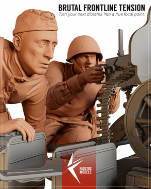 Faustus Models FM16001 “Under Fire” Soviet Machine Gun Team 1/16