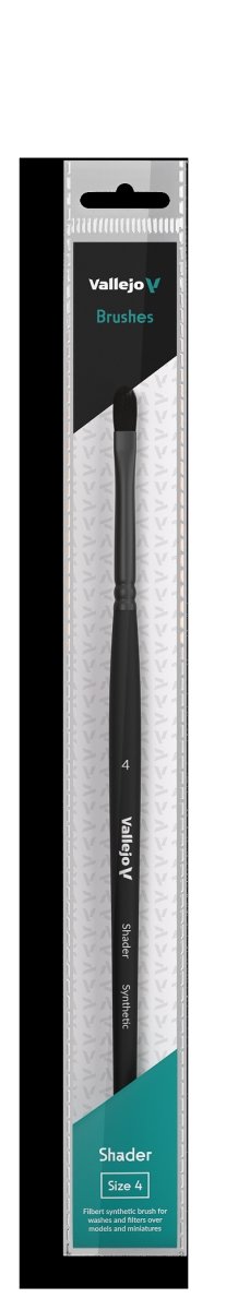 VALLEJO B06004 - Brush - Shader - Filbert Shader Flat Synthetic No. 4