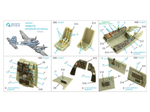Quinta Studio QD48353 Me 410 3D-Printed &amp;amp; colored Interior on decal paper (Meng) 1/48 – Bild 2