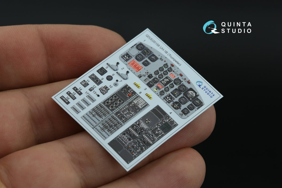 Quinta Studio QDS-35158 UH-1B 3D-Printed &amp;amp; colored Interior on decal paper (Trumpeter) (Small version) 1/35 – obrázek 9