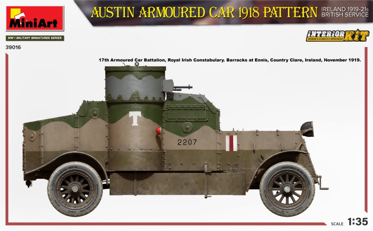 MiniArt 39016 AUSTIN ARMORED CAR 1918 PATTERN. IRELAND 1919-21. BRITISH SERVICE. INTERIOR KIT 1/35 – Bild 5