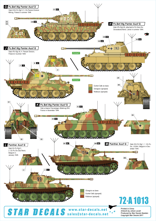 Star Decals 72-A1013 Befehlspanzer # 4. German Command 1/72 – image 2